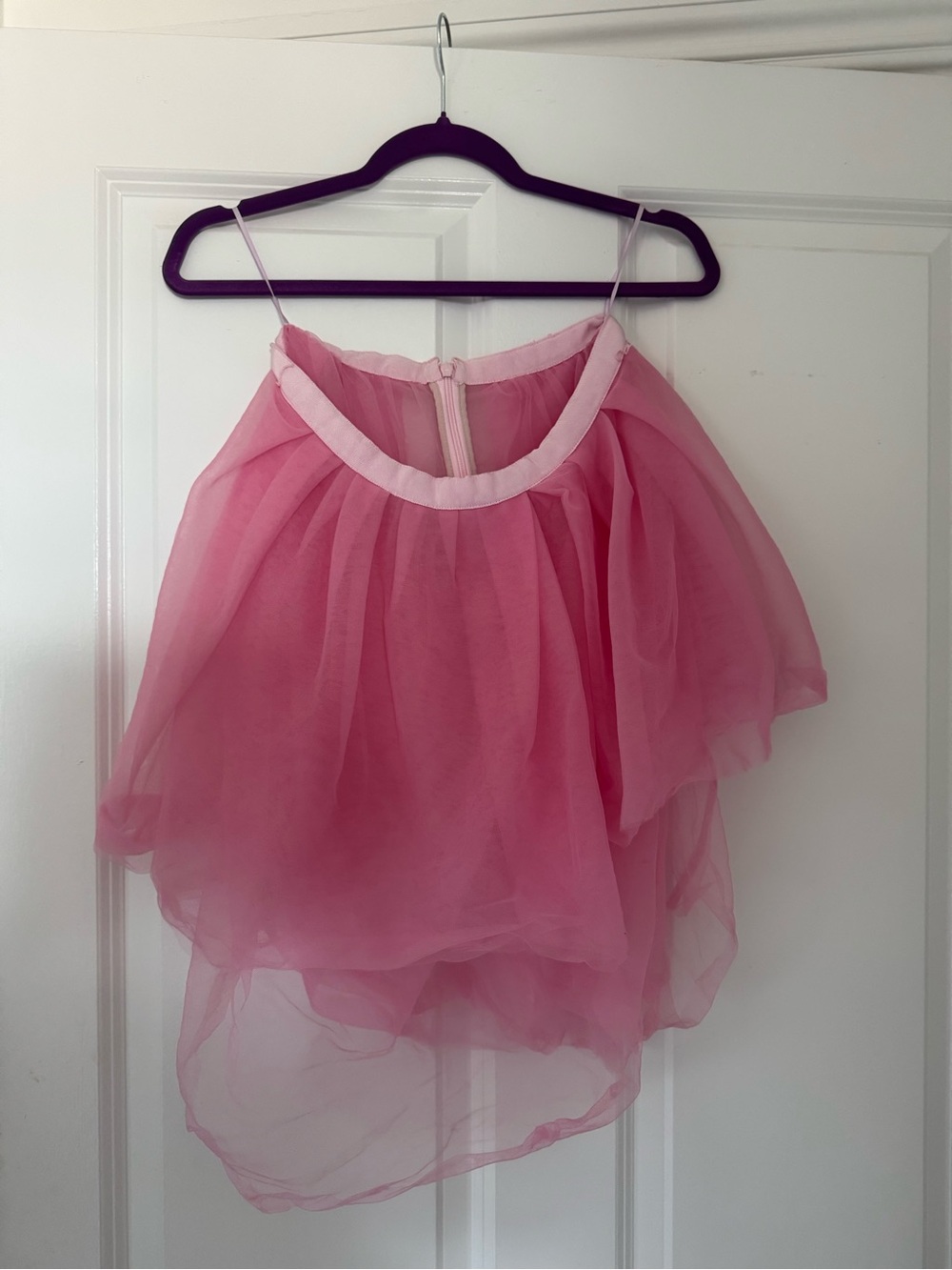 J. Crew Pink Layered High-Low Chiffon Skirt
